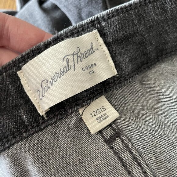 Universal Thread Women Sz 12/31 SHORT Charcoal Gray High Rise Skinny Jeans - Picture 8 of 11